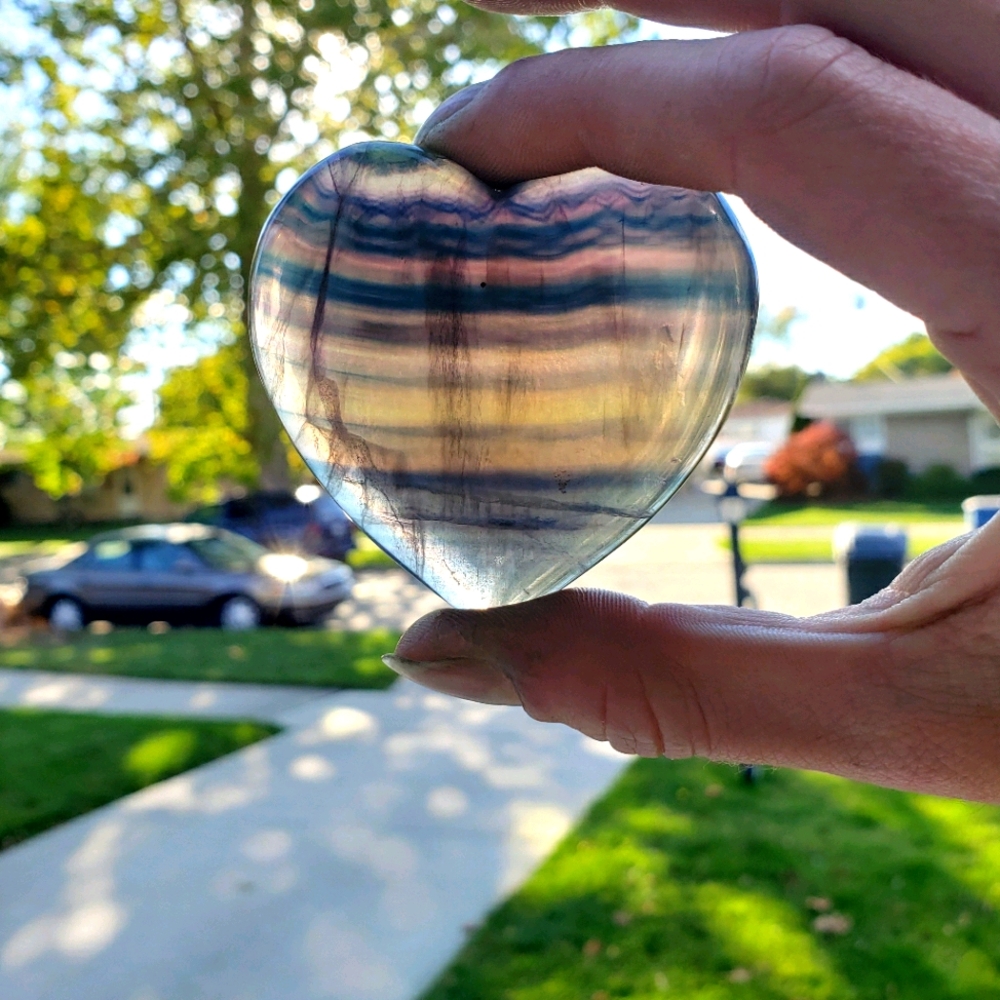 Fluorite heart